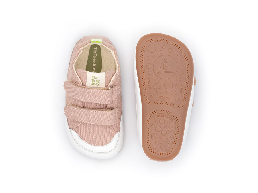 Tip Toey Joey Girl's Bossy Green Sneakers - Lona Rosa Quartzo