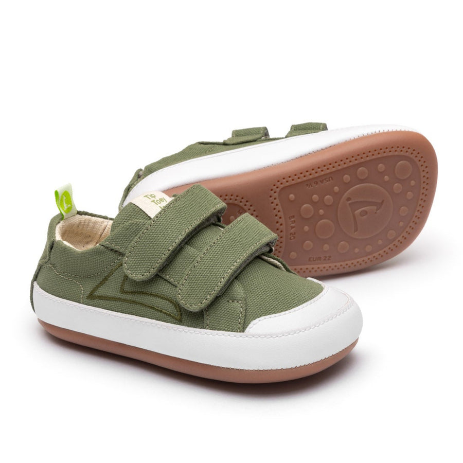 Tip Toey Joey Boy's and Girl's Bossy Green Sneakers - Lona Verde Pistache
