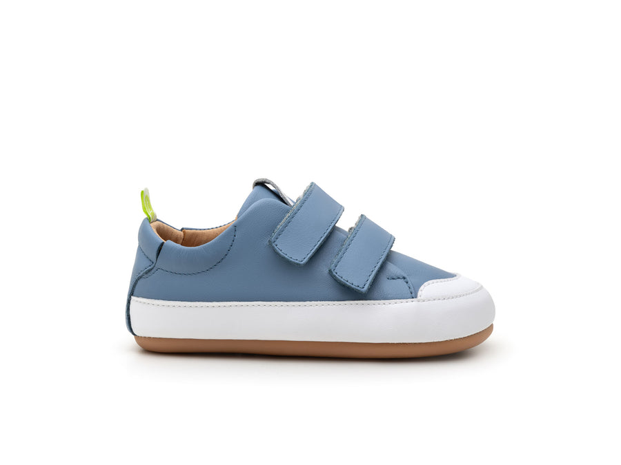 Tip Toey Joey Boy's Bossy Sneakers - Denim / White