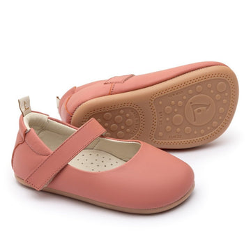 Tip Toey Joey Girl's Dolly Mary Jane Shoes - Rosa Seco