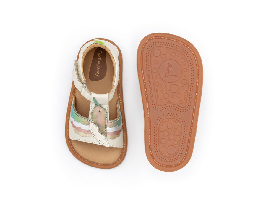 Tip Toey Joey Girl's Hummingbird Sandals - Tapioca / Boreal / White Dream