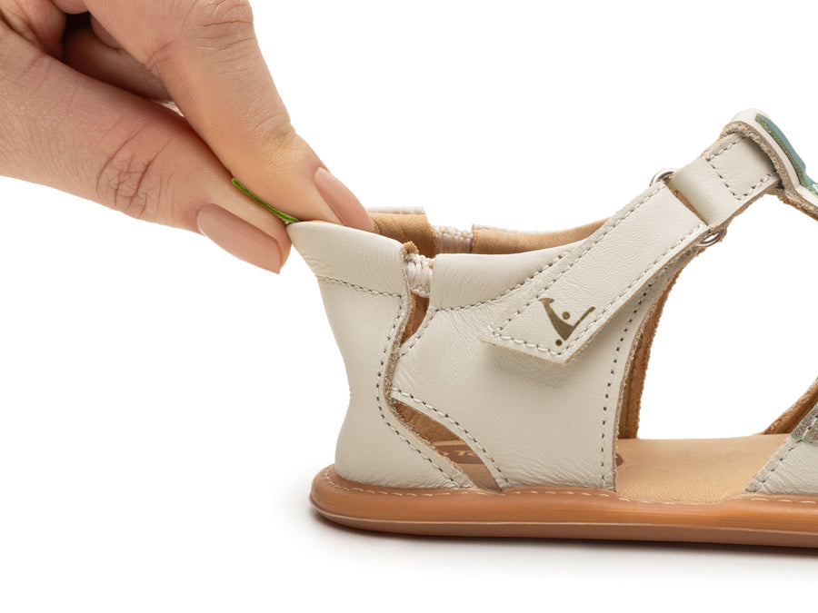 Tip Toey Joey Girl's Hummingbird Sandals - Tapioca / Boreal / White Dream