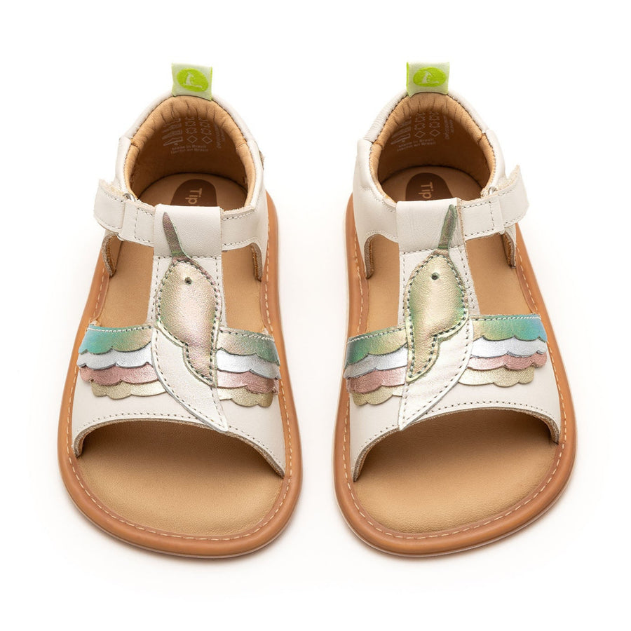 Tip Toey Joey Girl's Hummingbird Sandals - Tapioca / Boreal / White Dream