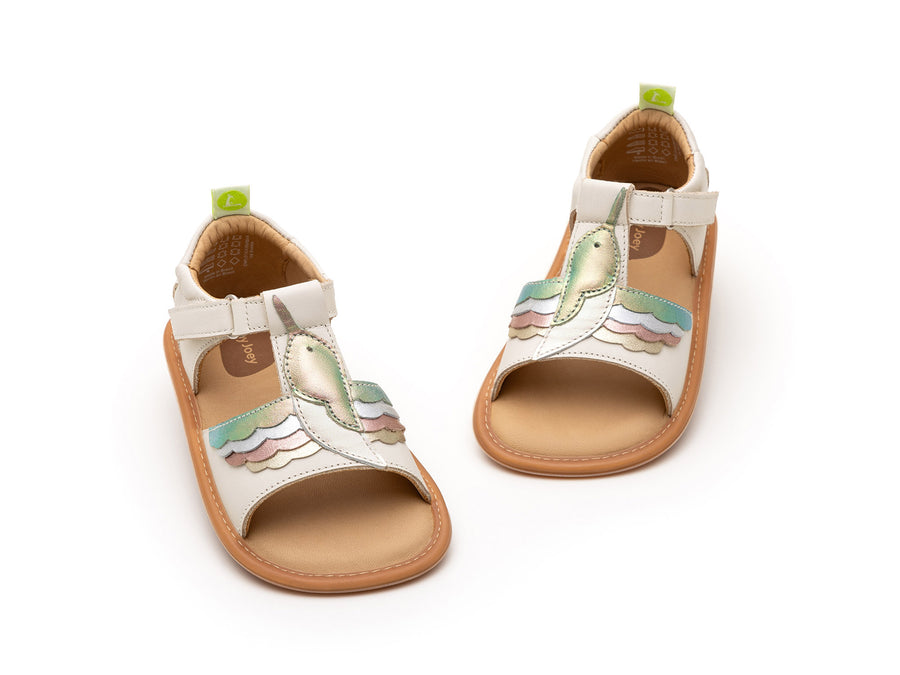 Tip Toey Joey Girl's Hummingbird Sandals - Tapioca / Boreal / White Dream