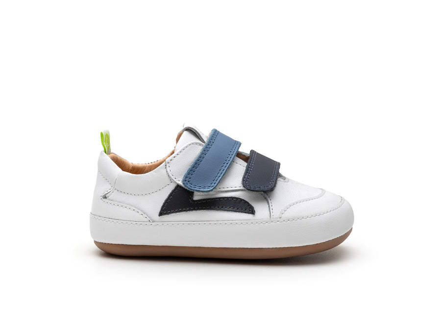 Tip Toey Joey Boy's and Girl's Landy Sneakers - White / Navy / Ash