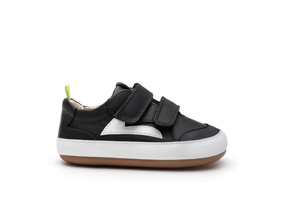 Tip Toey Joey Boy's and Girl's Landy Sneakers - Black / White
