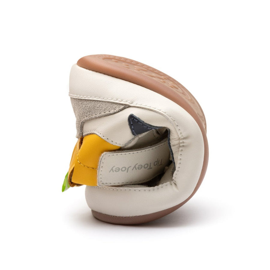 Tip Toey Joey Boy's and Girl's Landy High-Top Sneakers - Tapioca / Navy / Caja