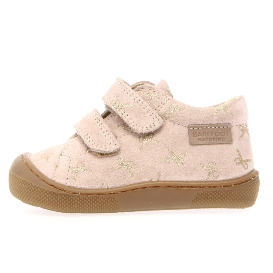 Naturino Girl's Amur Barefoot Shoes  - Cipria Bows Print Suede