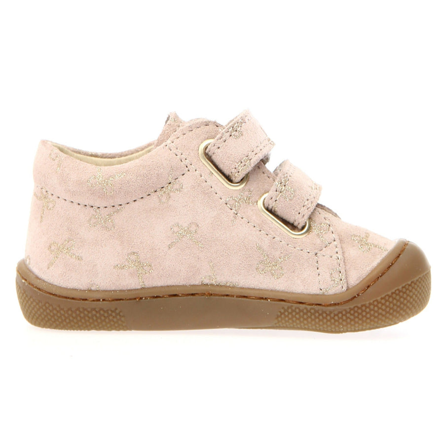 Naturino Girl's Amur Barefoot Shoes  - Cipria Bows Print Suede