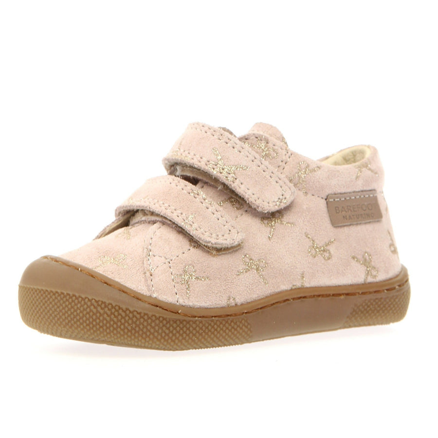 Naturino Girl's Amur Barefoot Shoes  - Cipria Bows Print Suede