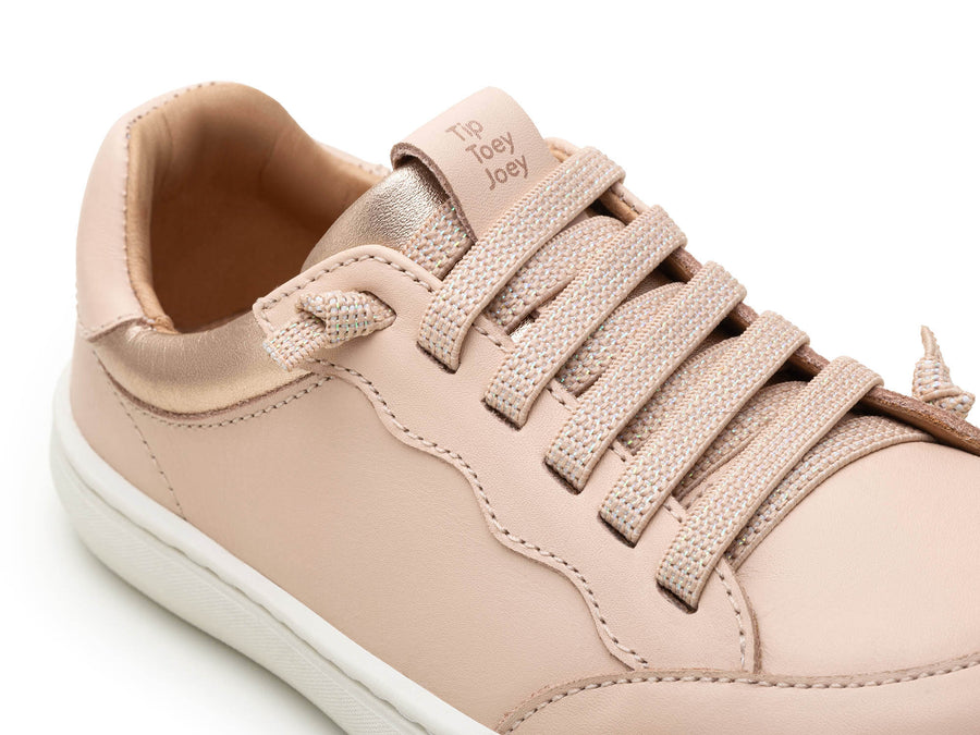 Tip Toey Joey Girl's Breeze Casual Shoes - Papaya Cream / Metalic Salmon