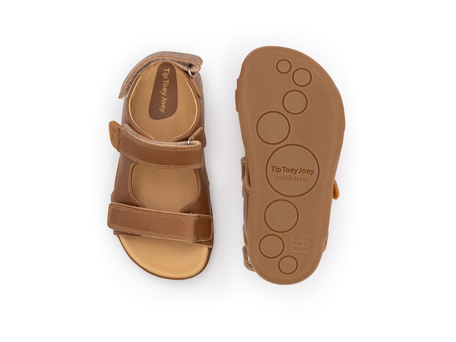 Tip Toey Joey Boy's And Girl's Explorer Sandals - Whisky