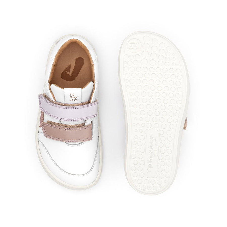 Tip Toey Joey Girl's Landy Sneakers - White / Pink Dream / Rose Gold