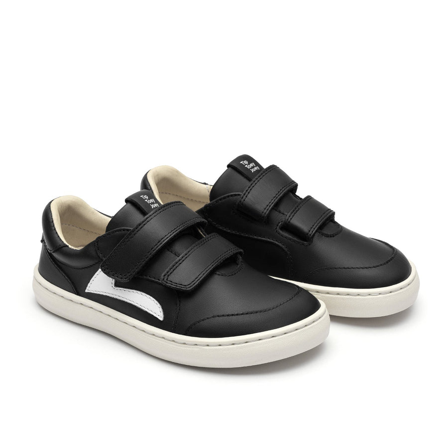 Tip Toey Joey Boy's and Girl's Landy Sneakers - Black / White