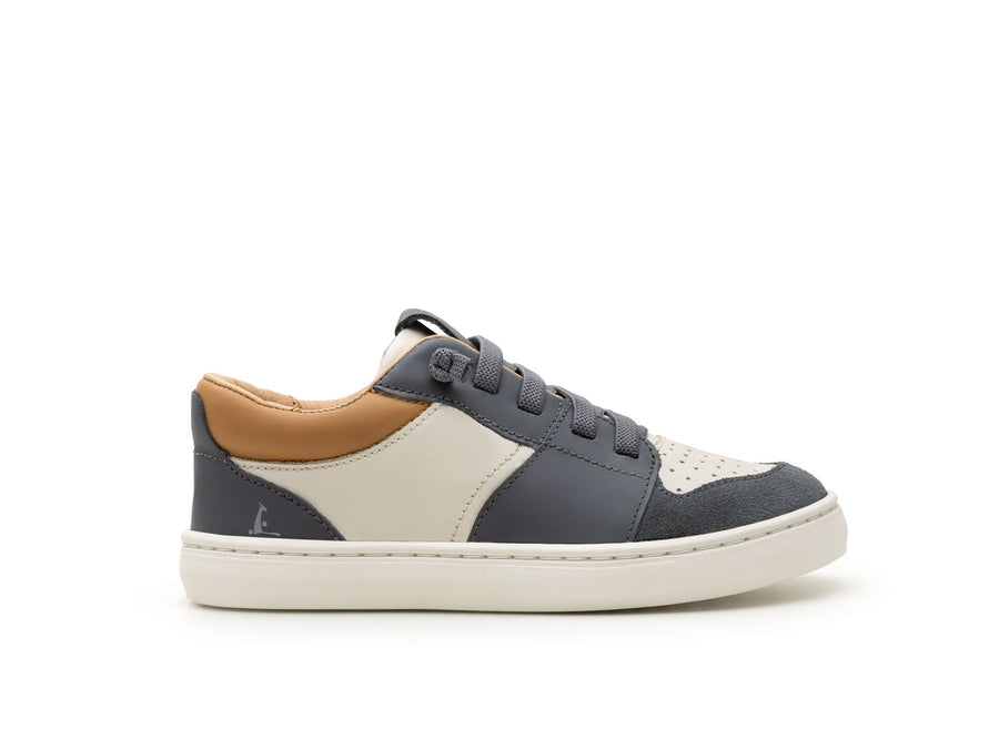 Tip Toey Joey Boy's Ollie Casual Shoes - Tapioca / Slate Blue / Hay