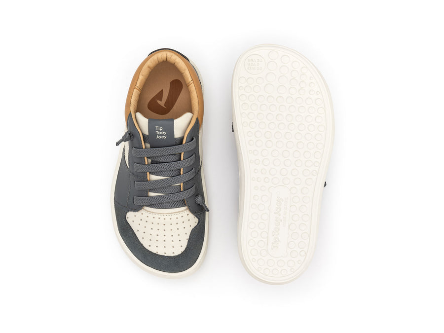 Tip Toey Joey Boy's Ollie Casual Shoes - Tapioca / Slate Blue / Hay