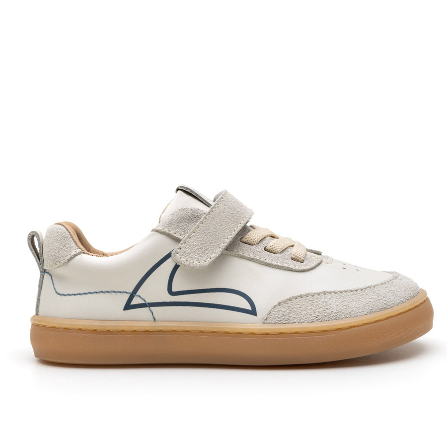 Tip Toey Joey Boy's and Girl's Outline Sneakers - Tapioca / Ivory Suede