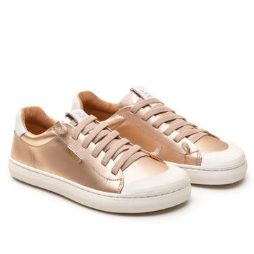 Tip Toey Joey Girl's Volt Casual Shoes - Metalic Salmon/ White