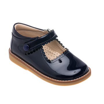 Little girl navy blue 2025 dress shoes
