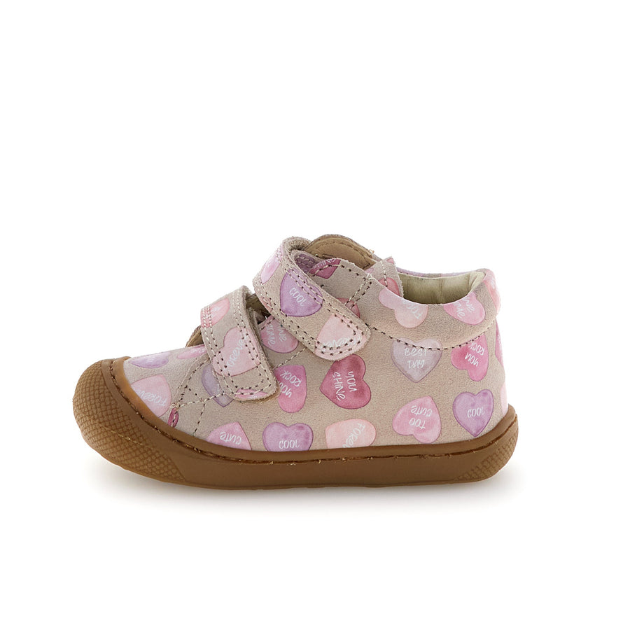 Naturino Girl's Cocoon Casual Heart Print Shoes - Cipria