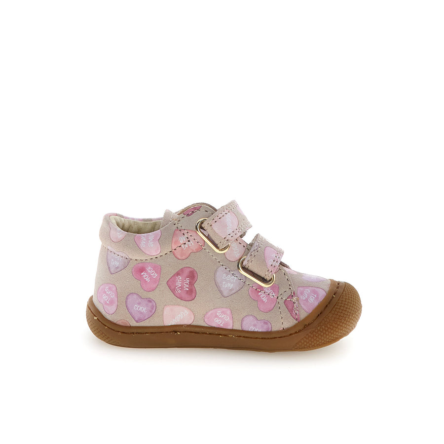 Naturino Girl's Cocoon Casual Heart Print Shoes - Cipria