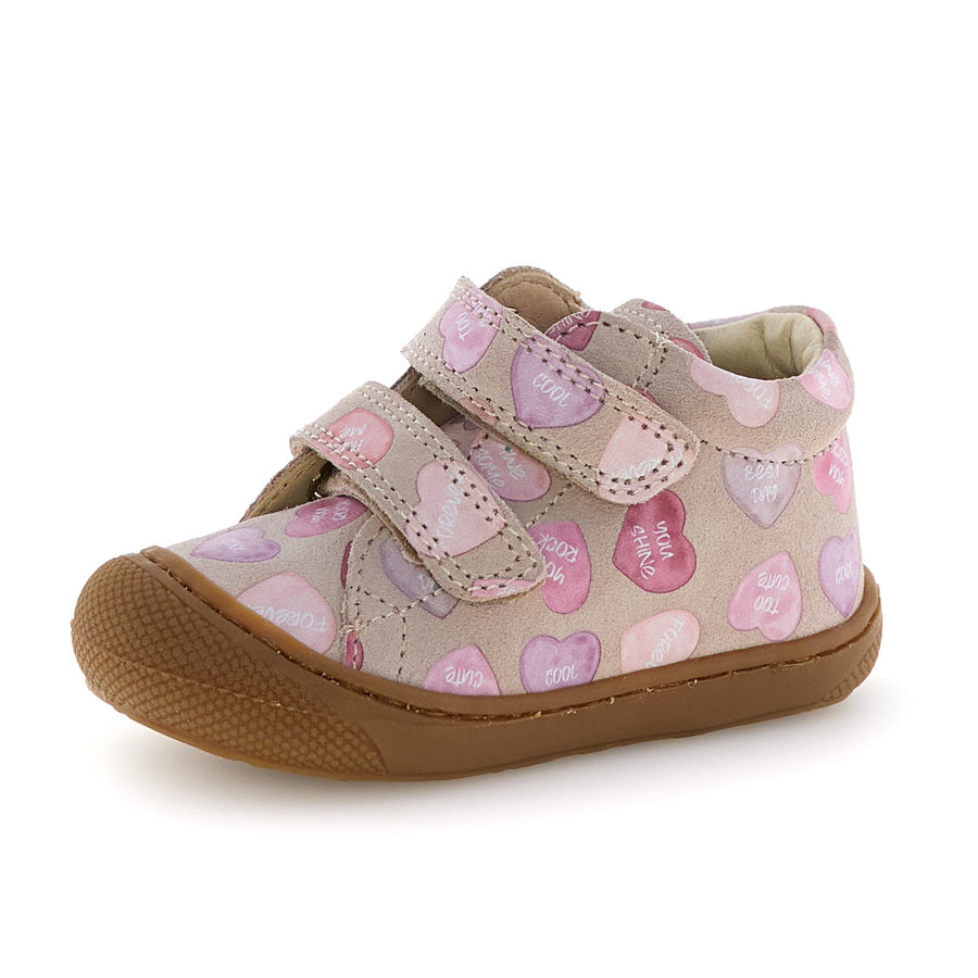 Naturino Girl's Cocoon Casual Heart Print Shoes - Cipria
