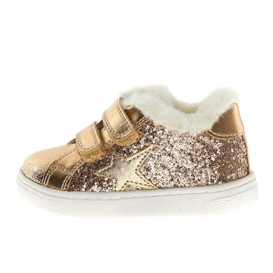 Naturino Girl's Pinn Vl Casual Shoes - Cipria Metallic Crunch