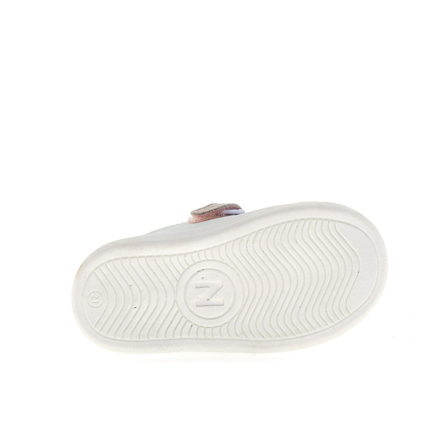 Naturino Girl’s Pinn Zip Lace Up Casual Shoes - White/Cipria/Celeste