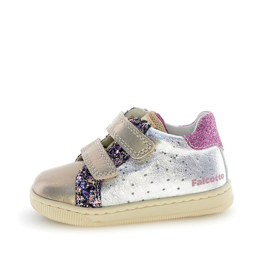 Falcotto Girl's Kiner Vl Casual Shoes - Glitter Silver/Cipria