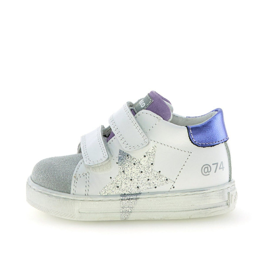 Falcotto Girl's Salazar 3 Vl Casual Shoes - White/Silver/Light Purple