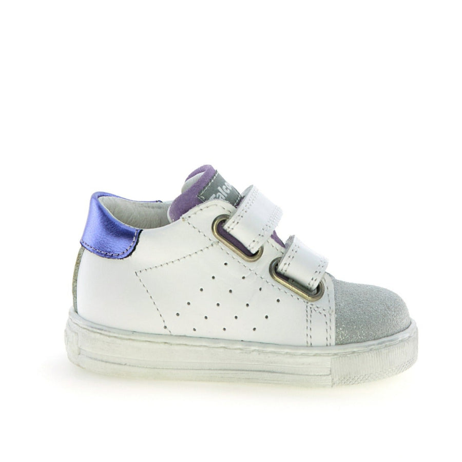 Falcotto Girl's Salazar 3 Vl Casual Shoes - White/Silver/Light Purple