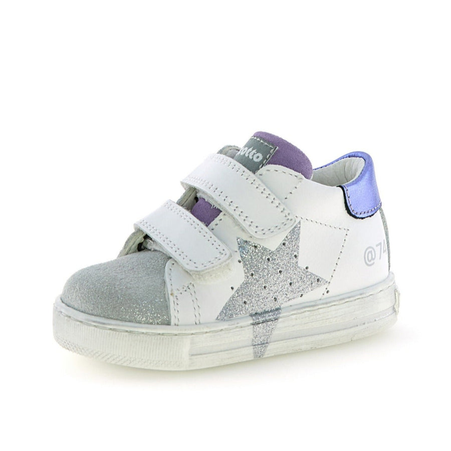 Falcotto Girl's Salazar 3 Vl Casual Shoes - White/Silver/Light Purple