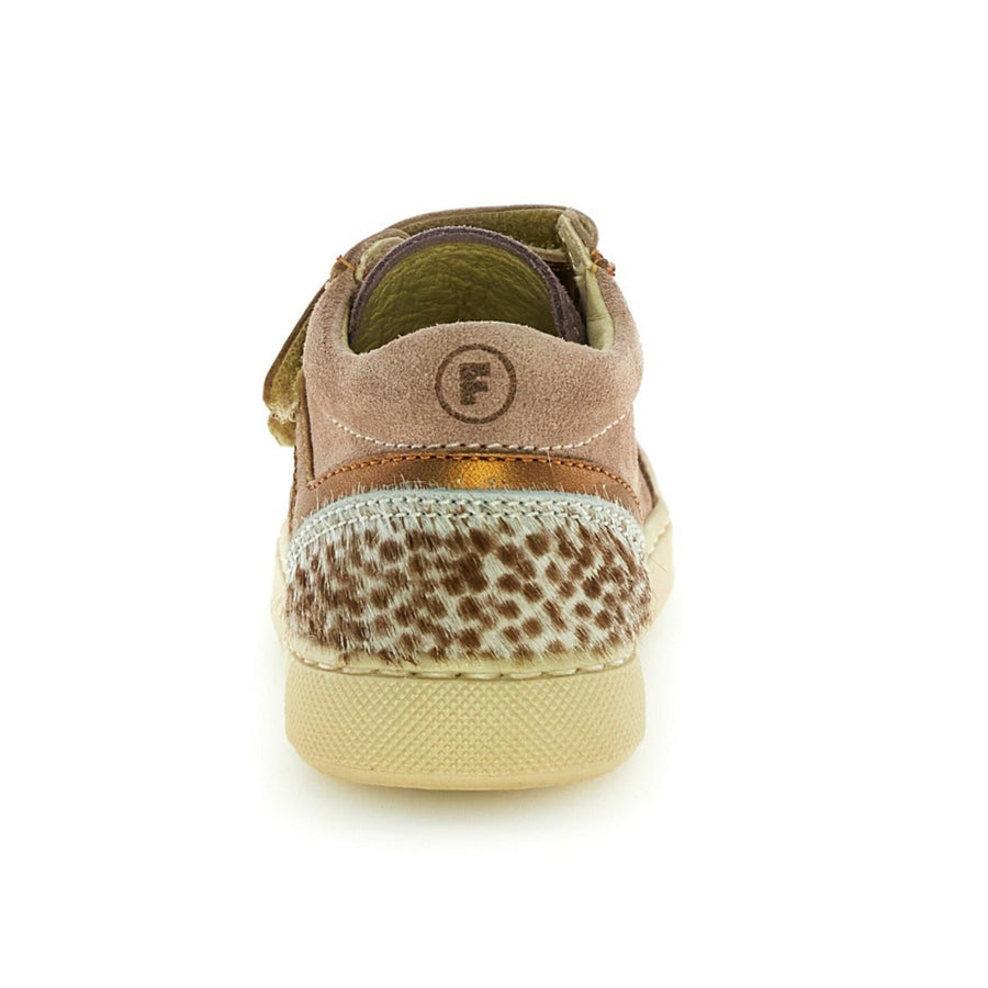 Falcotto Girl's Carist Vl Casual Shoes with Hoop and Loop Fastener - Magnolia/Rose/Bronze