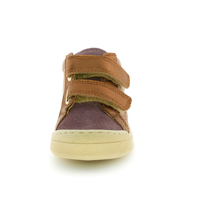 Falcotto Girl's Carist Vl Casual Shoes with Hoop and Loop Fastener - Magnolia/Rose/Bronze