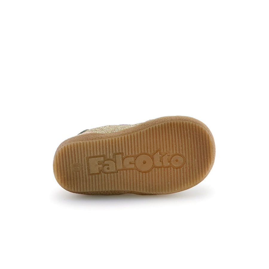 Falcotto Girl's Saleo Vl Casual Shoes with Hoop and Loop Fastener - Platinum/Pink