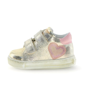 Falcotto Girl's Twille Vl Casual Shoes - Metallic Pebbled Platinum