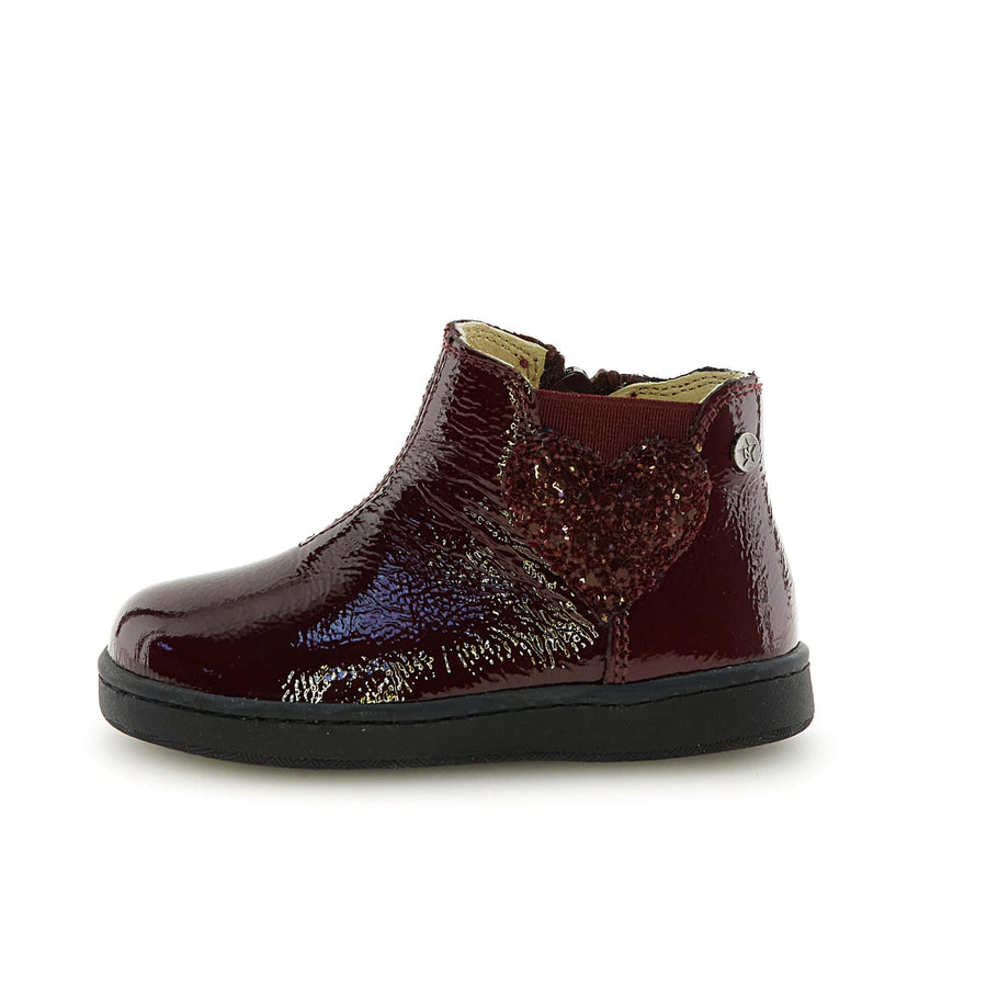 Naturino Girl's Glarny High Ankle Boots with Zipper - Bordeaux
