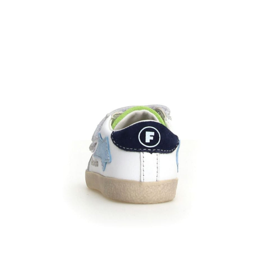 Falcotto Boy's Alnoite 2 Vl Casual Shoe with Hoop and Loop Closure - Grey/White/Light Dream