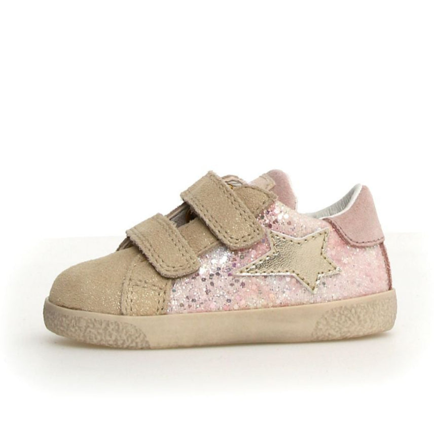 Falcotto Girl's Alnoite 2 Vl Sneakers - Platinum / Cipria