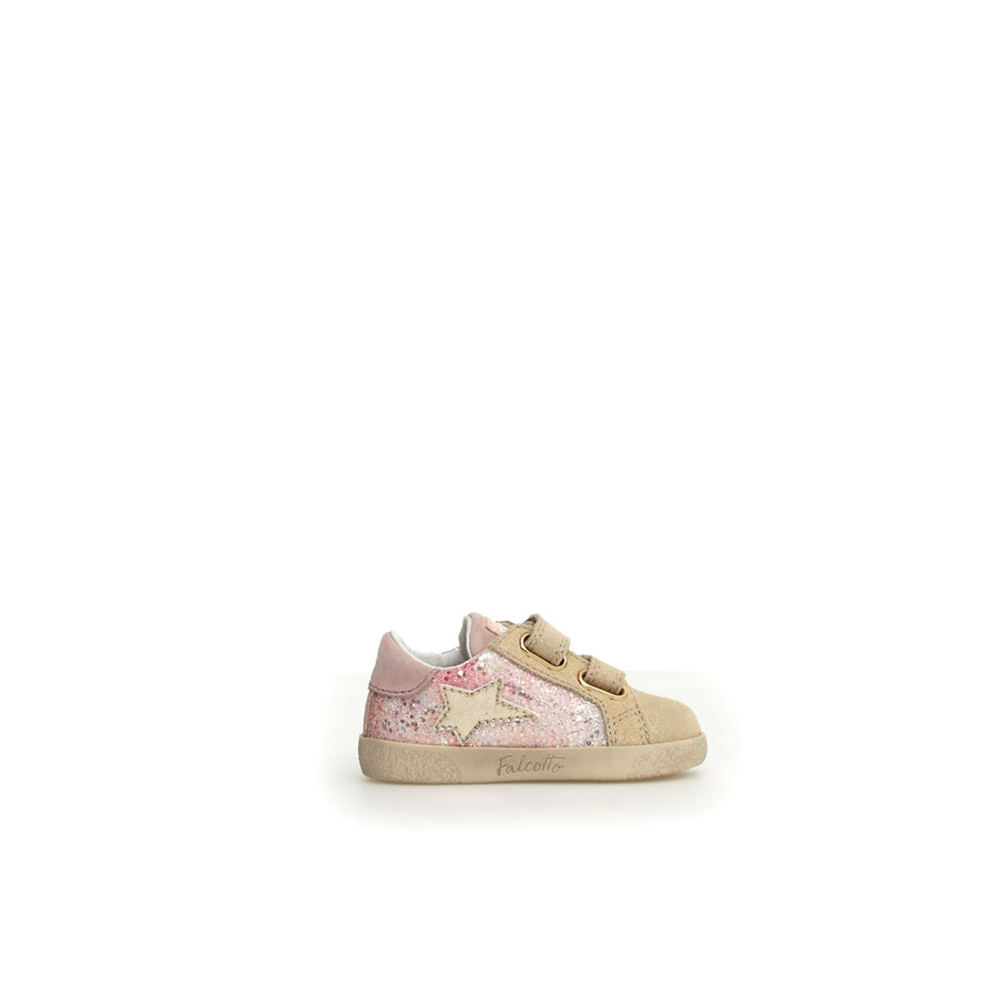 Falcotto Girl's Alnoite 2 Vl Sneakers - Platinum / Cipria