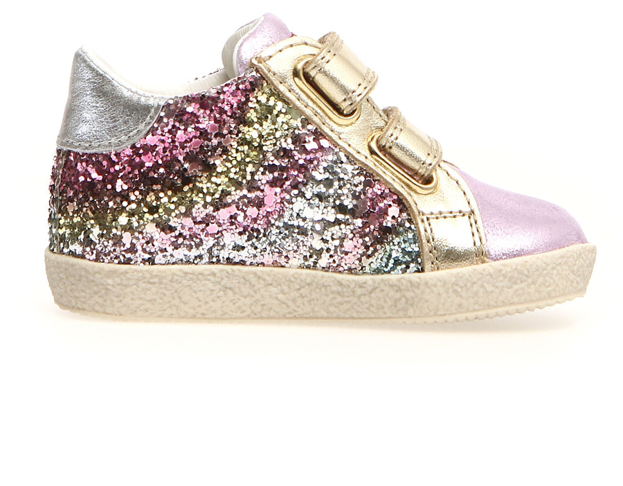 Falcotto Alnoite High VL Girl's Sneakers - Glitter Shaded/Metallic Lilac/Multi