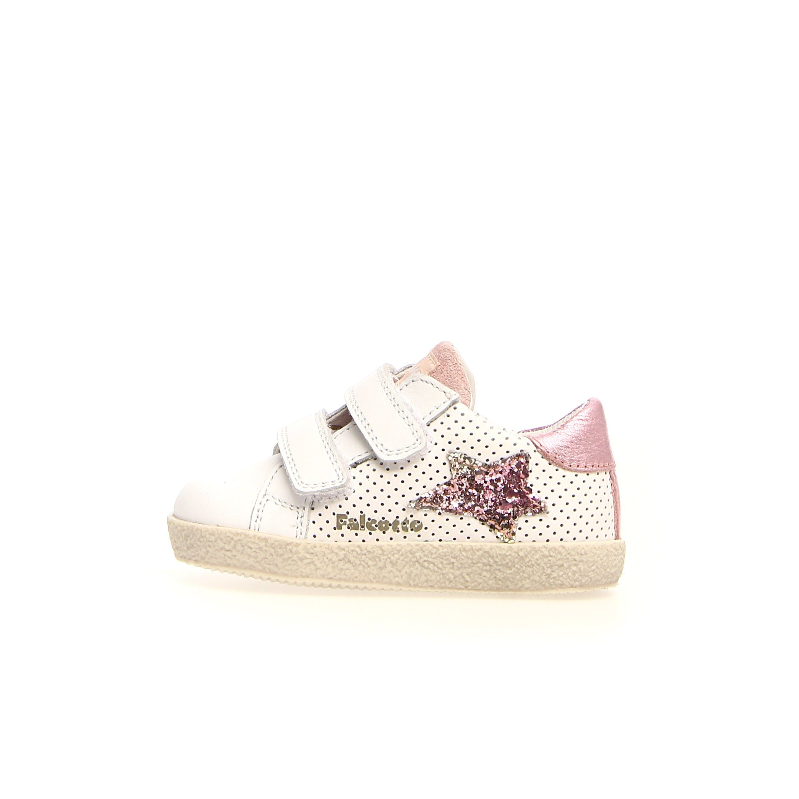 Chaussons Premier Pas Falcotto Bounce – Cuir, Semelle Antidérapante, Taille 29 EU, Blanc