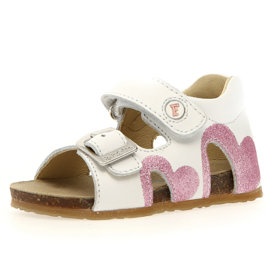 Falcotto Girl's Aryl Sandals - White / Pink