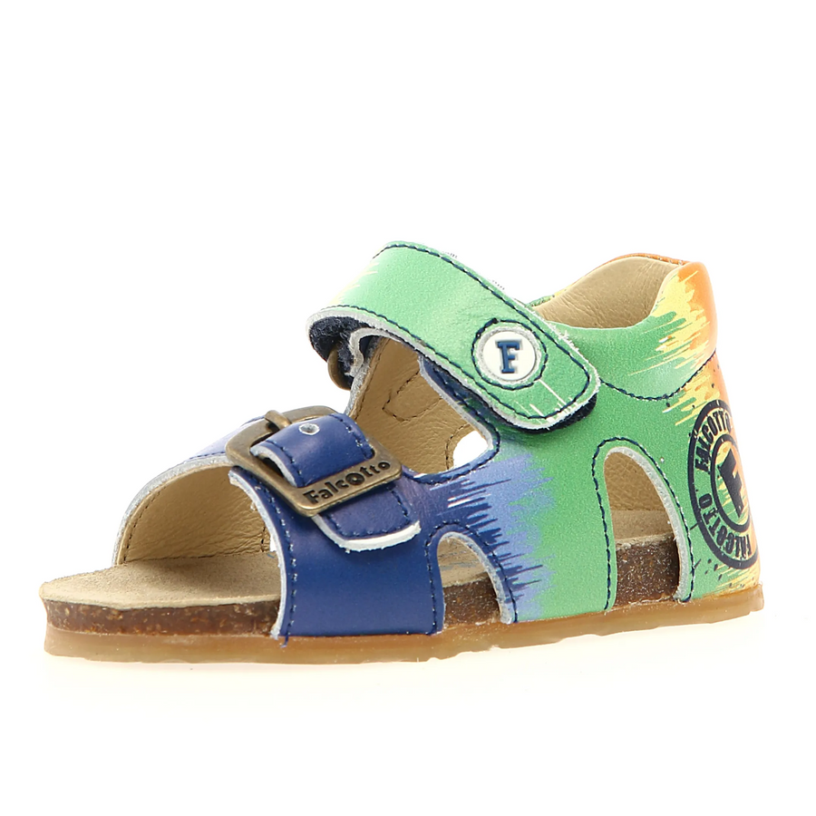 Falcotto Boy's Benar Sandals - Azure / Multi