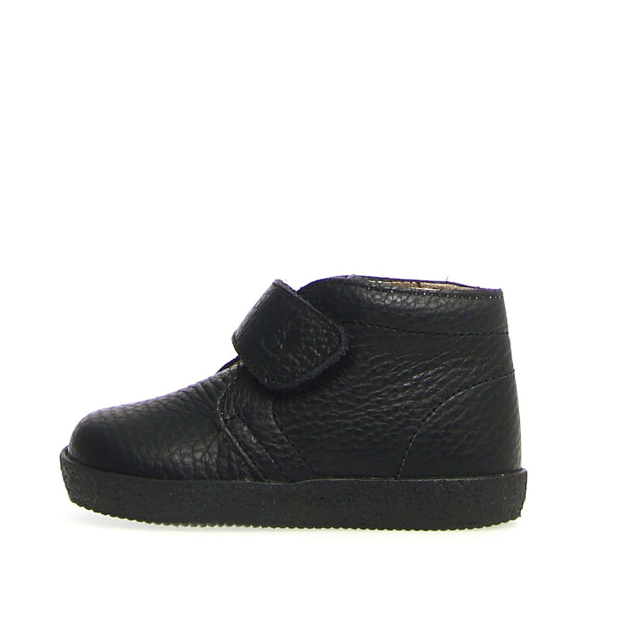 Falcotto Boy's and Girl's Conte Vl Calf Pebbled Shoes, Black