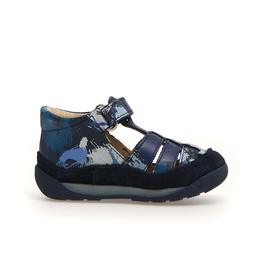 Falcotto Laguna Boy's Sandals - Navy Camu Print