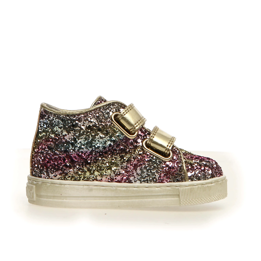 Falcotto Michael Girl's Casual Shoes - Glitter Shaded Platinum Multi