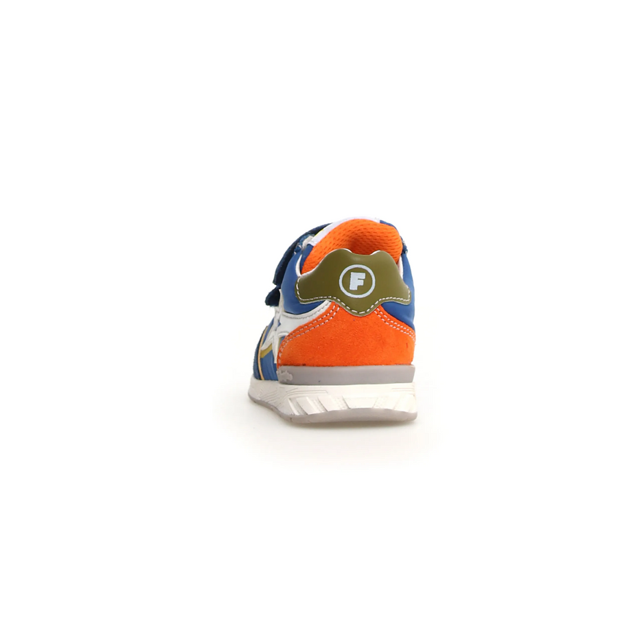 Falcotto Boy's New Ferdi 3 Vl Sneakers - Azure / Orange / White