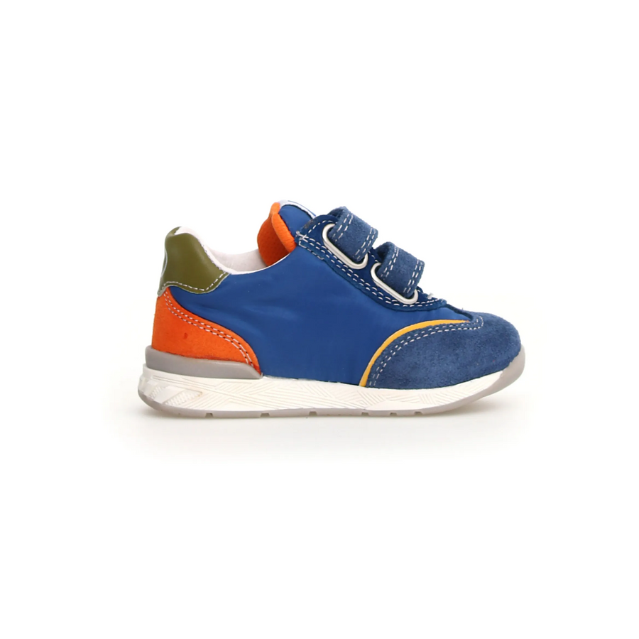 Falcotto Boy's New Ferdi 3 Vl Sneakers - Azure / Orange / White