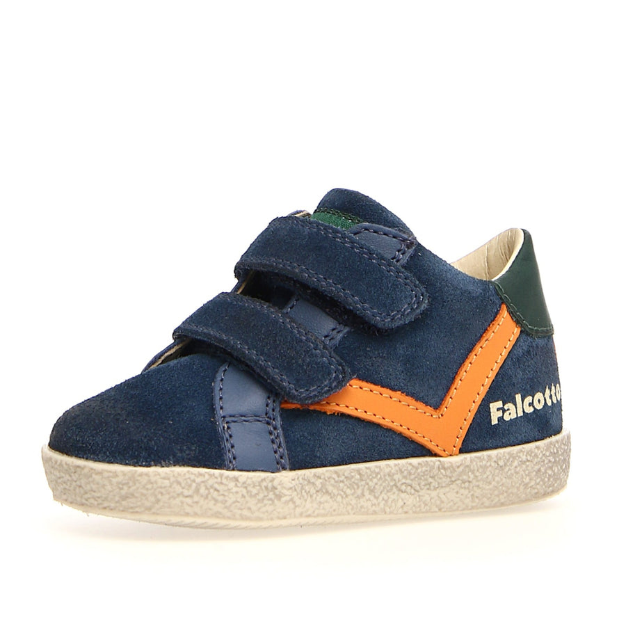Naturino Falcotto Boy's Panki Sneakers, Indigo/Orange